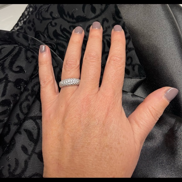 Silver Dome Pave Ring - Picture 3 of 4